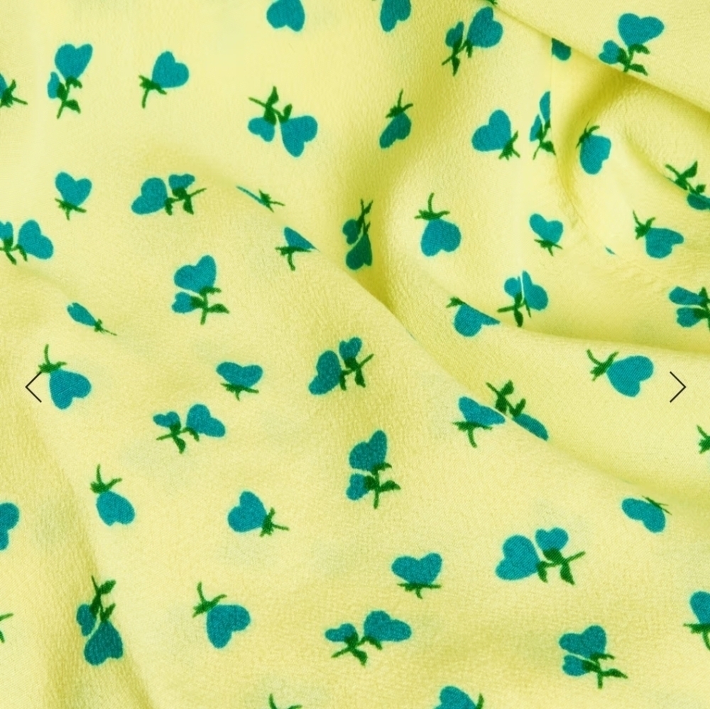 M&S x GHOST Yellow Floral Midi Tea Dress – Puff Sleeve – UK 14 (US 10) - Picture 11 of 12